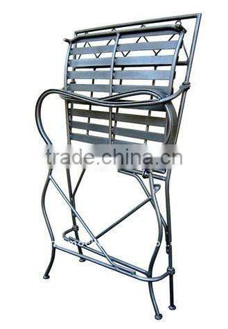 wrought iron folding chair