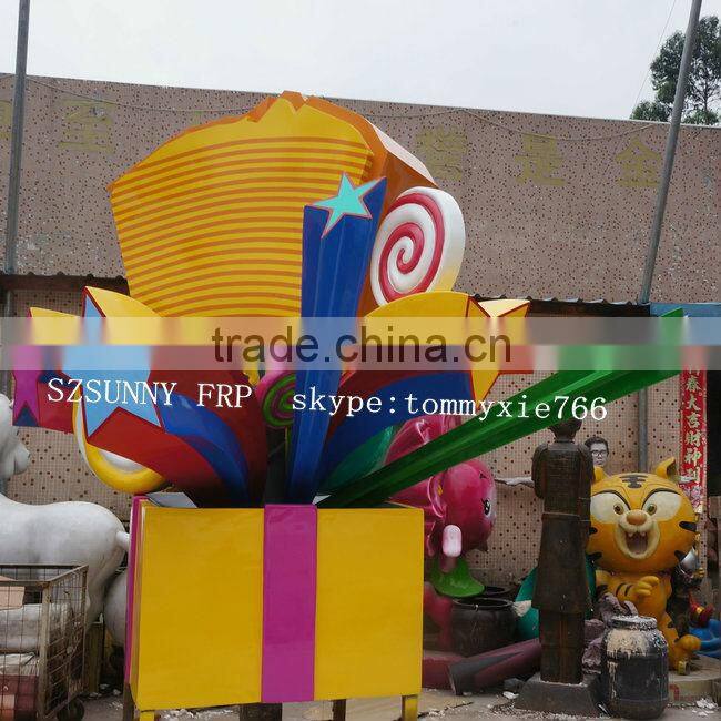 FRP gift box decoration