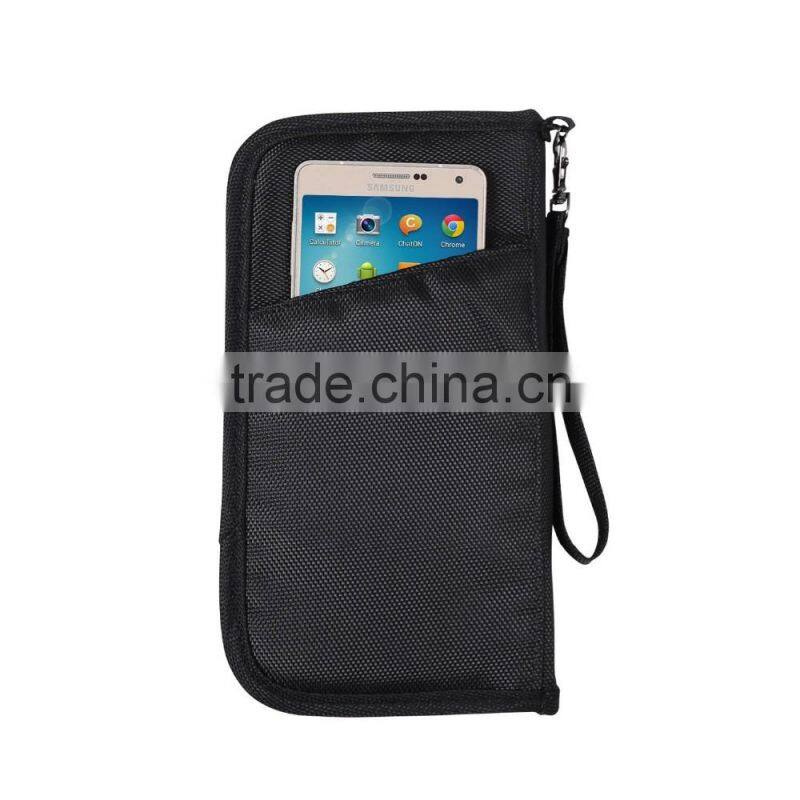 Fashion Nylon travel multifunction rfid passport holder