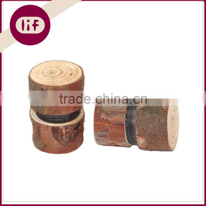 Pine Wooden Stump Fridge Magnet, Pine Wooden Fridge Magnet, Eco-friendly Wooden Fridge Magnet