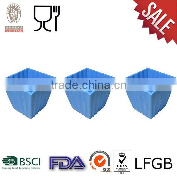 Plastic Square Melamine Flower Pot with black color
