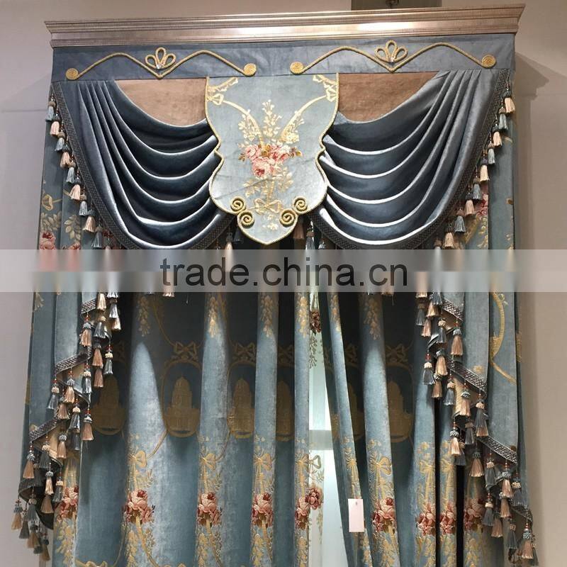 JH-541European luxury chenille curtains around the living room bedroom windows shading thick American customized