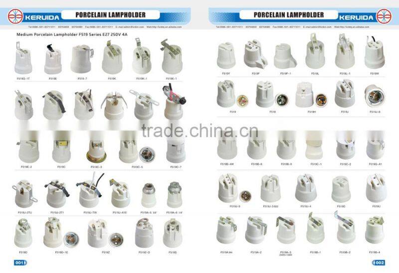 E27 E40 ceramic porcelain bulb lamp holder & lamp holder adapter