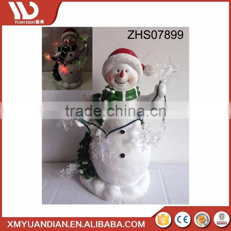 Home Decor Wholesale Craft Supplies Santa Led String Light Resin Christmas Ornaments