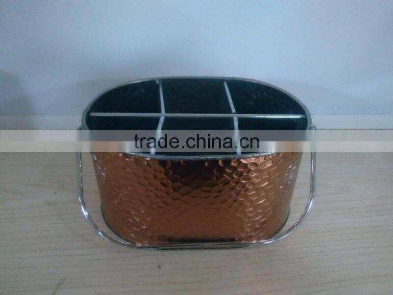 Galvanized Utensil Caddy