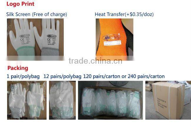 NMSAFETY 13 gauge pu top fit gloves