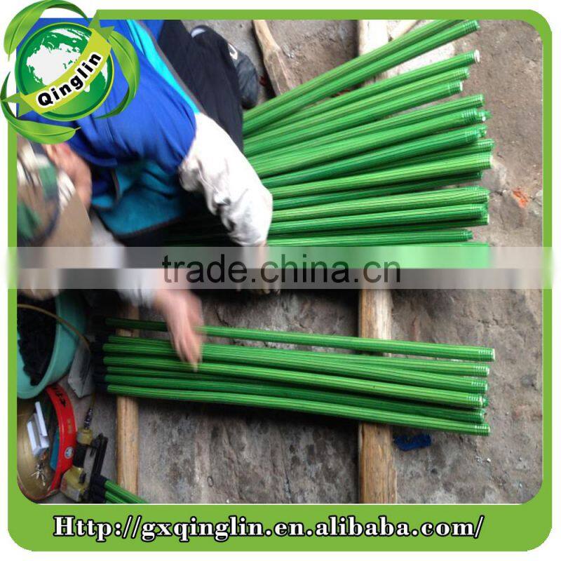 Hot sale natural broom handles wholesale/pvc coated wooden broom handle/pvc mop stick