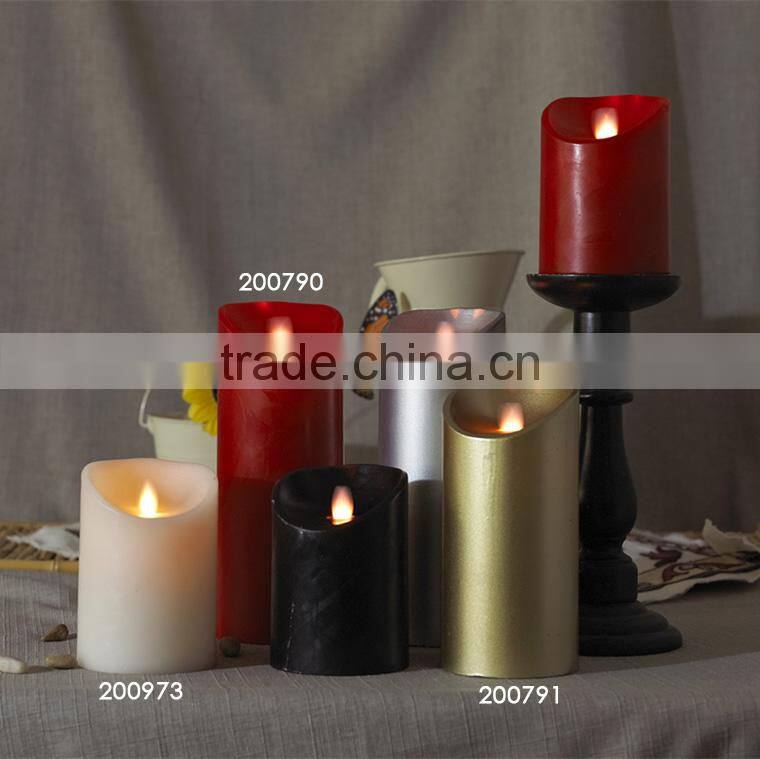 S/3 Battery Powered Dancing Flame LED Wax Candles Moving Flame LED Candles
