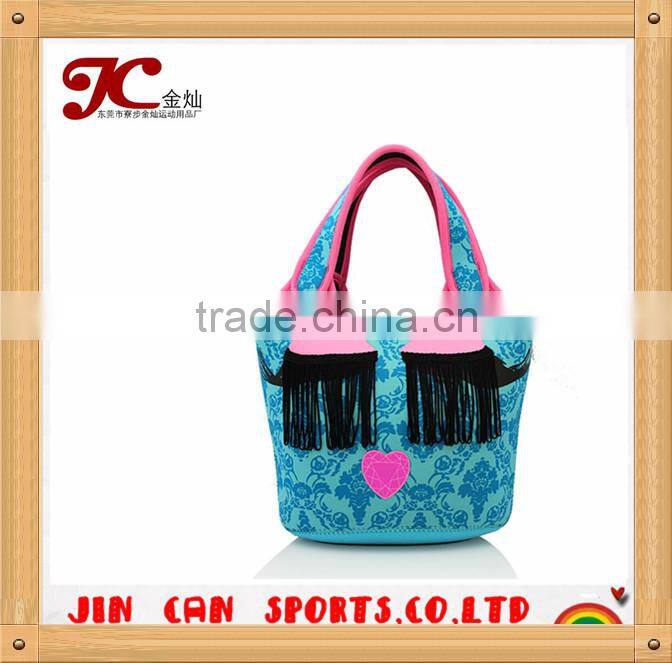 Environment friendly 3.0mm thick neoprene!custom kids lunch bag/neoprene lunch tote