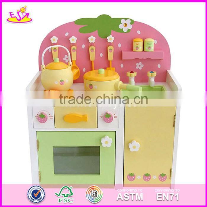 2017 New design boys wooden kitchen toys most popular girls wooden kitchen toys top fashion wooden kids kitchen toys W10C245