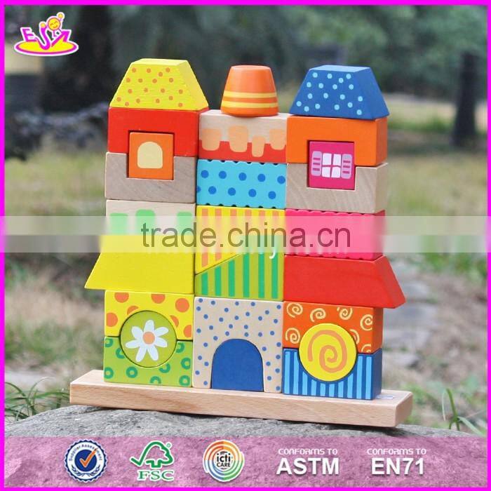 2017 New products educational toys children wooden stacking blocks W13D140