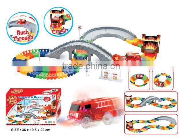 creative kid promotion flexile track car toy with EN71