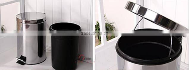 2016 410# stainless steel dustbin/trashcan with good quality