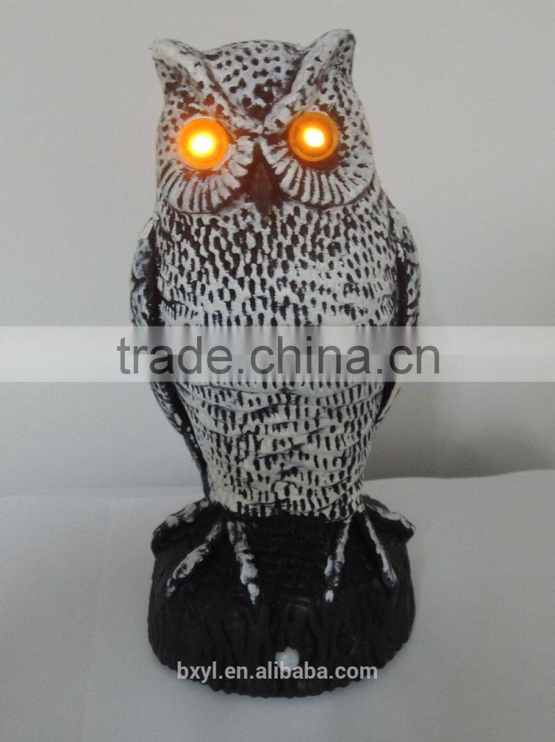 white smart popular PE small Electric sensor bird animal repellent garden plastic scare owl protect family