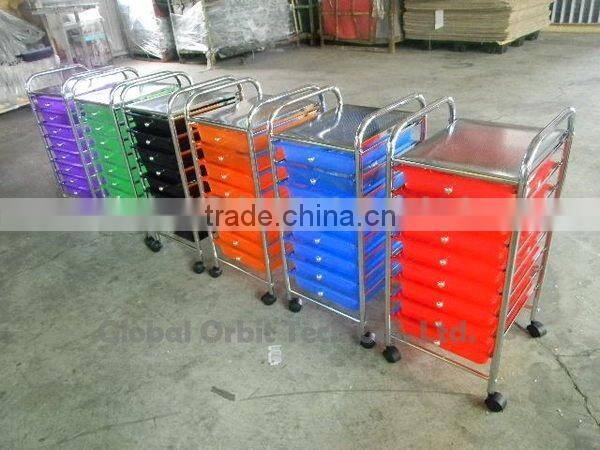 Newest easy to removable plastic storage drawer kitchen cart