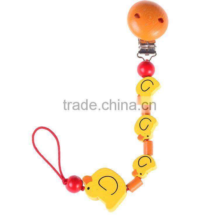 Wooden Baby Pacifier Clip Colorful Pacifier Clip Baby Pacifier Nipple Clip