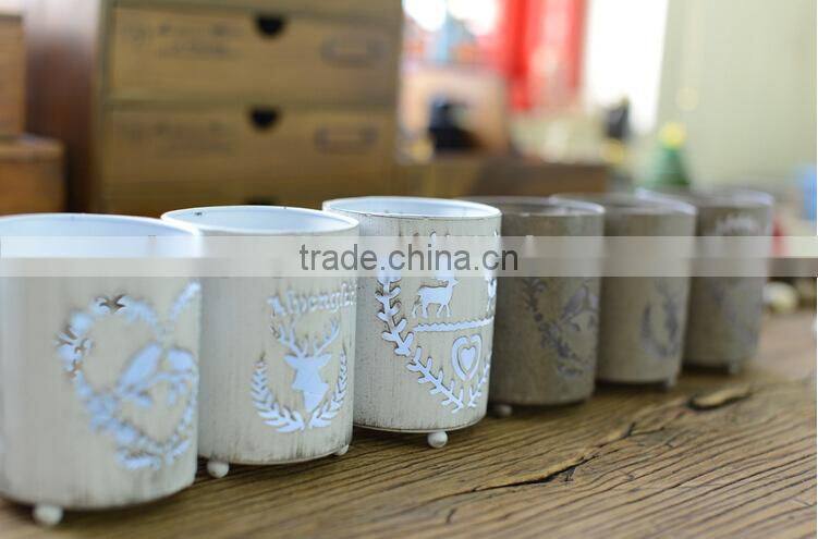 Pattern holder creative gifts iron ornaments wholesale metal crafts Christmas candle holder for gifts