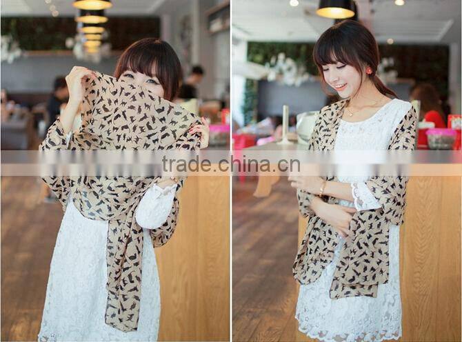 2015 New Faashion Brand Foulard Chiffon Shawl Silk Scarf Women Scarves