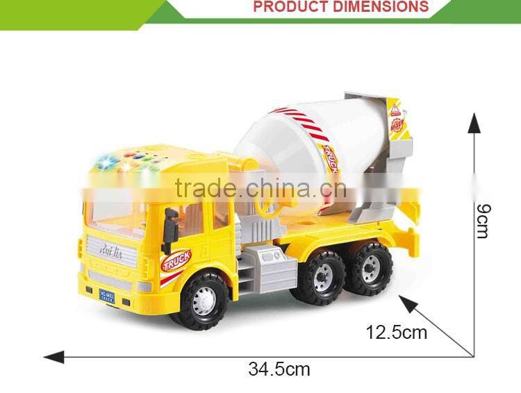 kidsMusic light inertia plastic car concrete mixer truck toy