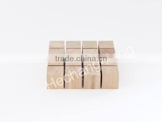 Wooden cubes DIY - crafts natural material - raw blocks in beech wood