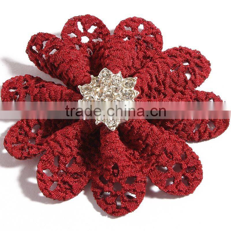 mini cute fabric flower clip for kids hair accessories