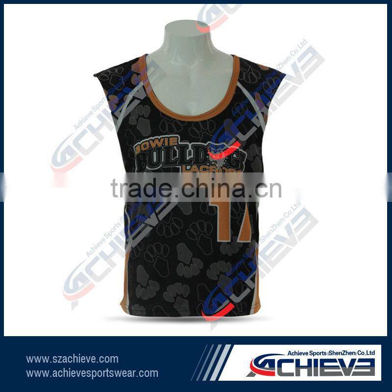100% polyester superior quality professional no fading Lacrosse Jerseys for Team