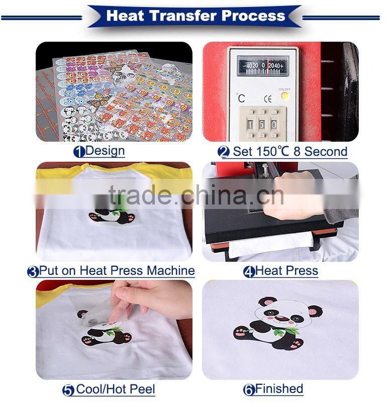 Customized colors heat transfer sticker for offset printing