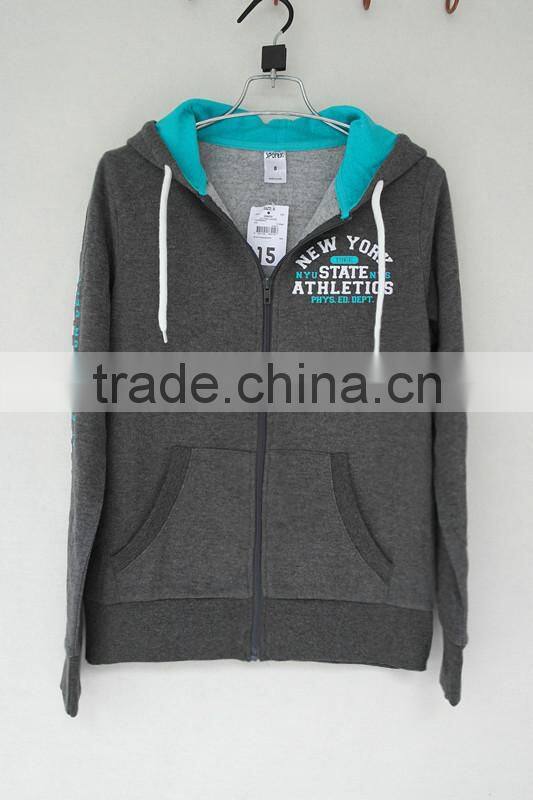 Women's hoody zipper-up jacket,Sport Jacket with hoodies,fleece jacket/sweater,crack print jacket
