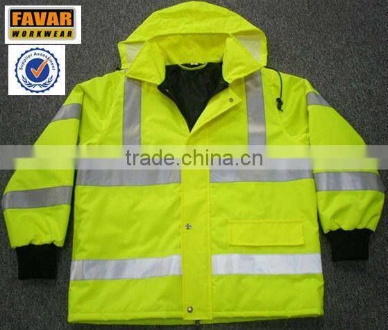 workers winter 3M waterproof windproof reflective safety parka jacket