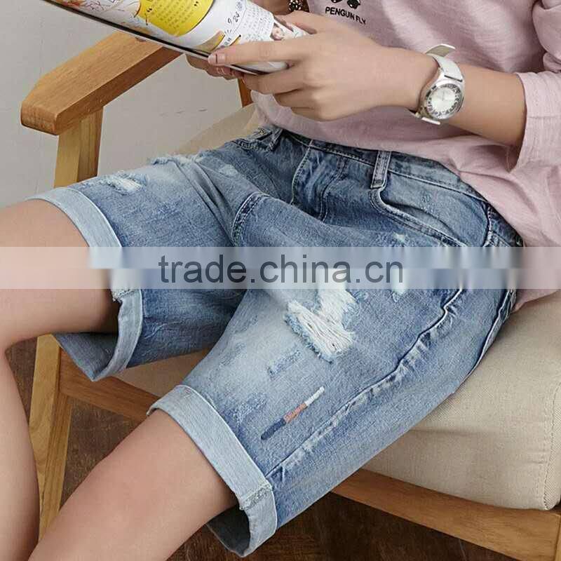 GZY lady summer new denim short ladies jeans top design jeans