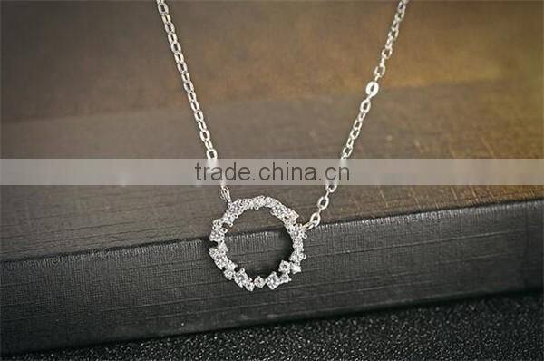 sterling silver jewelry necklace 925 silver circle pendant necklace