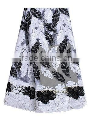 Bestway Hot Selling Beaded Bridal Lace Trimmings For Dress With Pearls FL0192