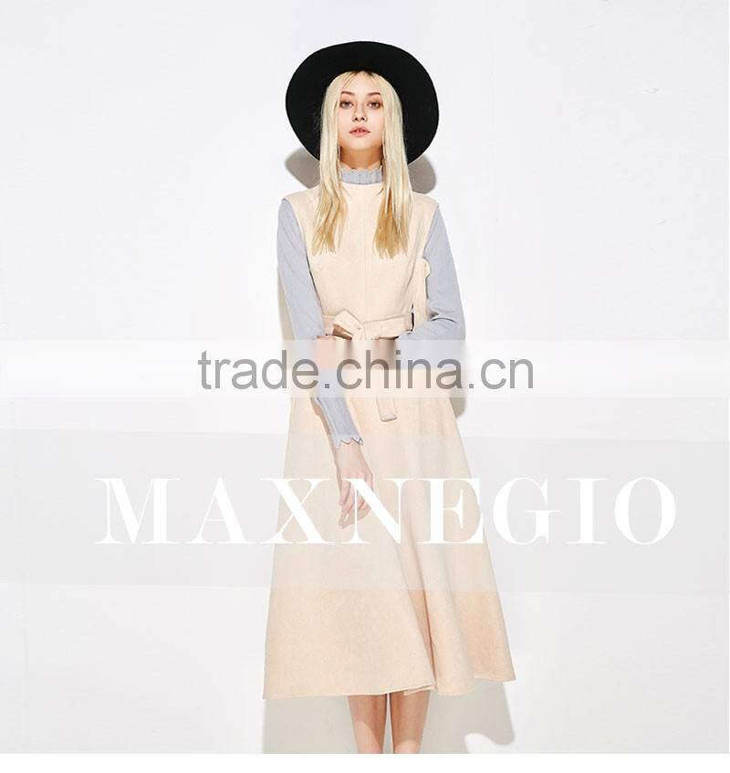 Maxnegio ladies smart casual dress gaungzhou clothing manufacturer for ladies