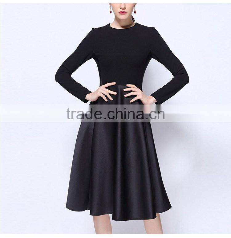 Maxnegio 2017 Fashion Elegant Office Lady Dress Long Sleeve Loose Dress
