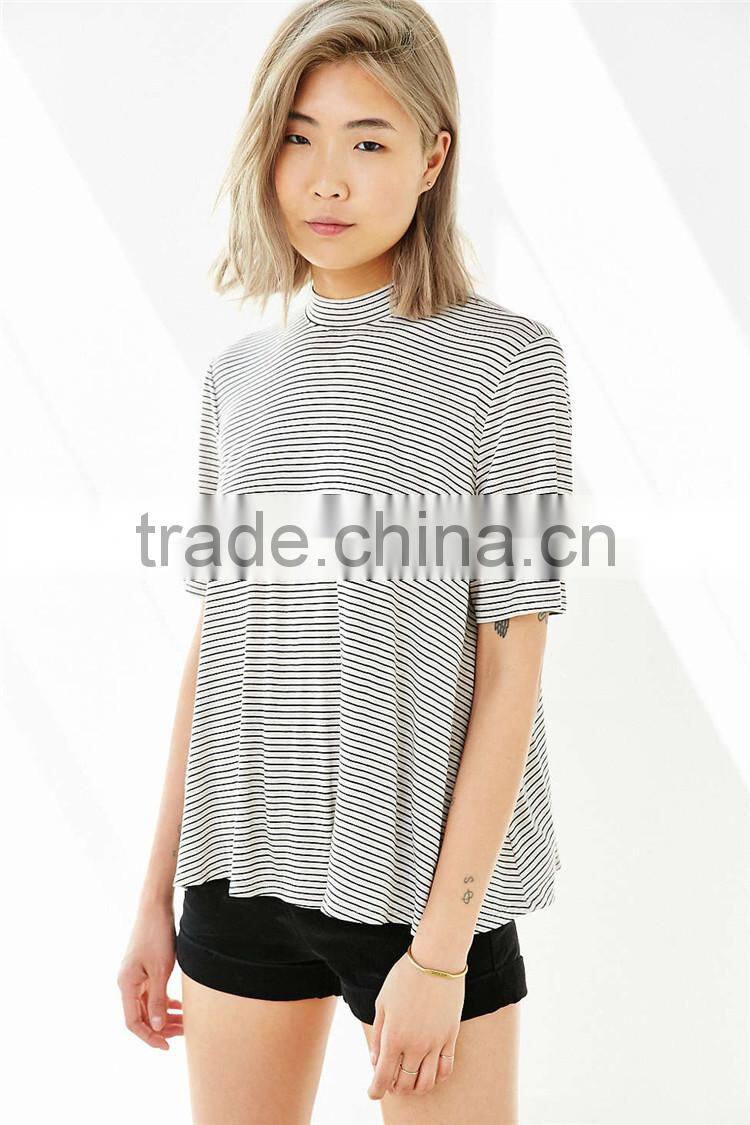 Cheap promotion women fashion tee longline tee