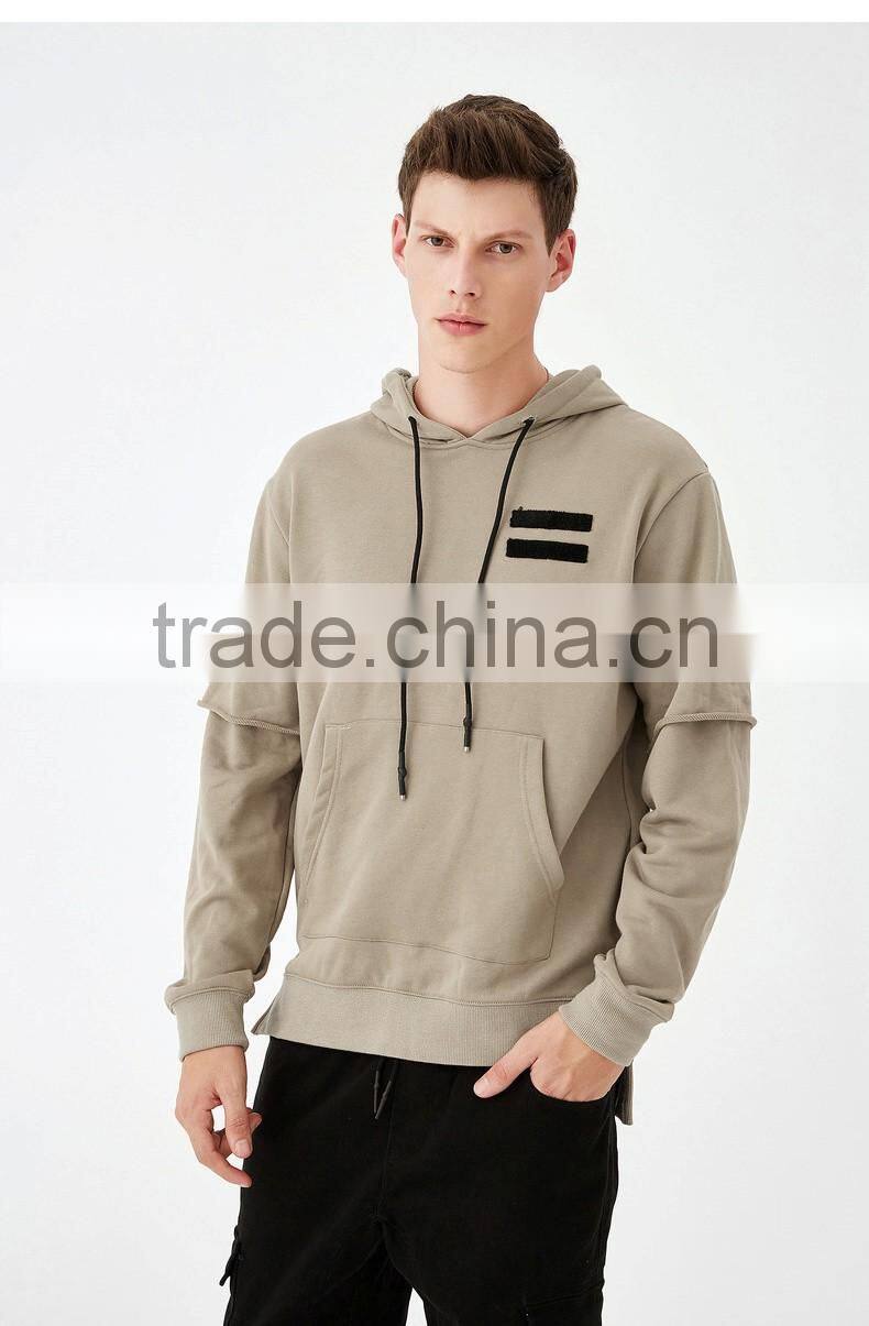 2017 Young People Mens Gym Wear Fitness Plain Khaki Blank Sports Hoodies Hooded Pullover Sweatshirts With hood
