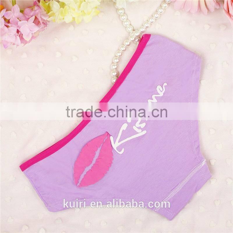 Hot sell 5 gift boxed cotton low waist girls Briefs lady cute cotton lace underwear panties