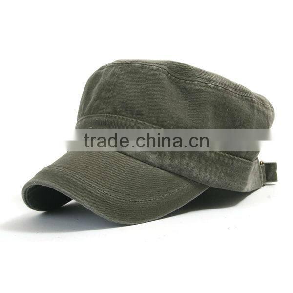 Fashion Black 100% Cotton Custom Cheap Military Cap
