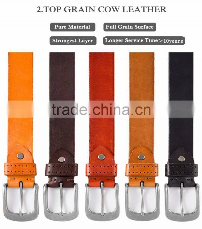 Wholesale Real Leather Belts Classic Style Coffee Color Belt for Men