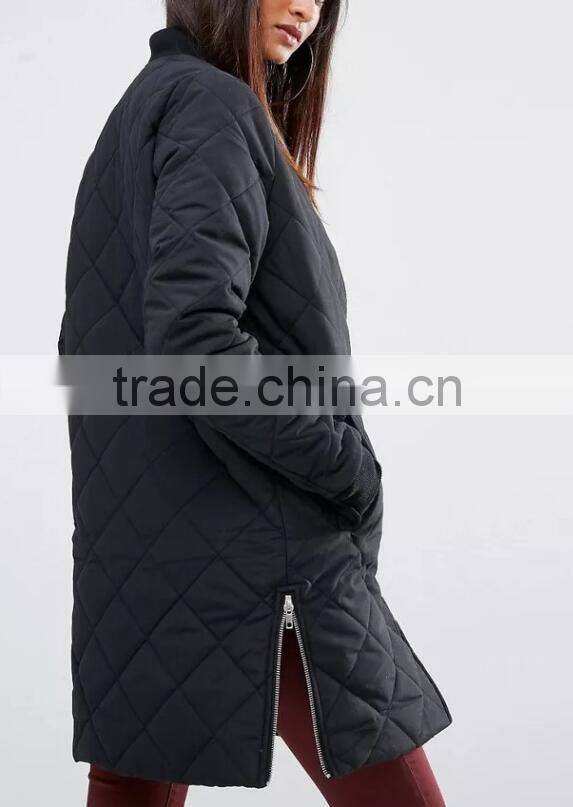 Runwaylover EY0989C Women Windbreaker Classic Long Padded Coat