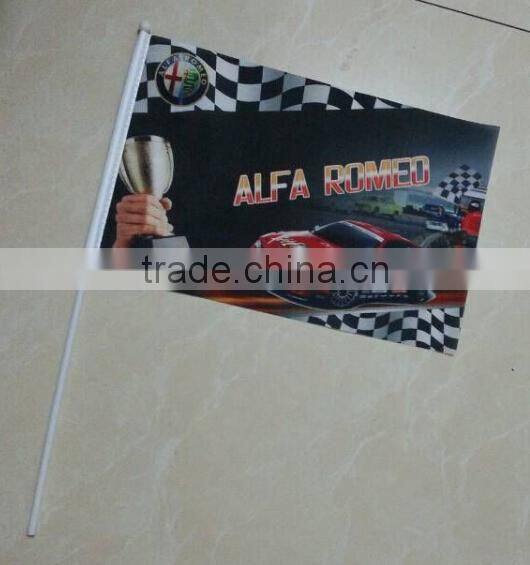 promotional polyester stick hand flag