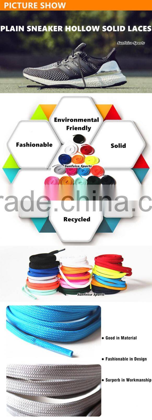 Premium 6mm Durable Plain Flat Tubular Sneaker Shoelace for Ultra Boost and More - Accept Custom