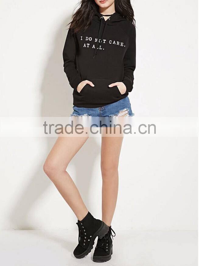 2016 Long sleeve front pocket supreme hoodie women fashion hoodie manufacturers