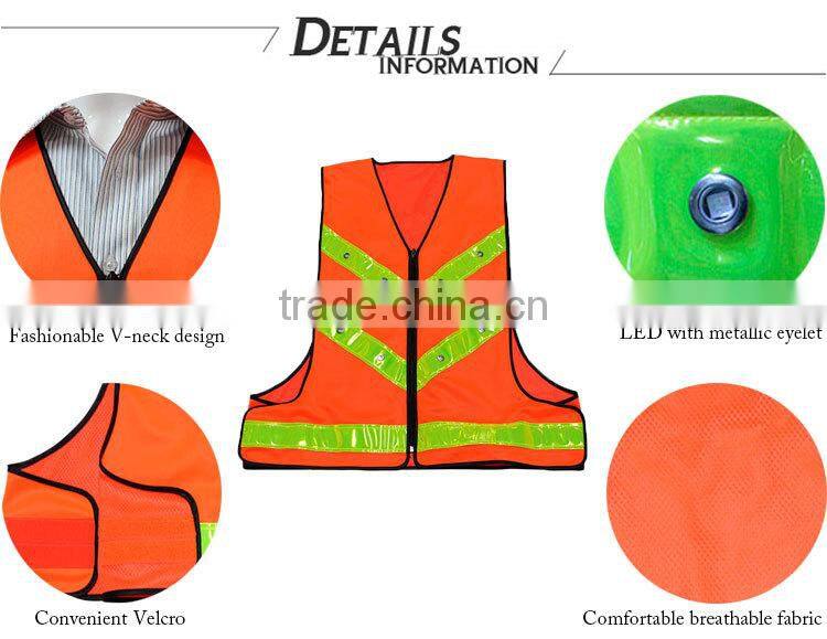 Led Reflective Work Safety Vest Disposable Safety Vest/Police Safety Vests