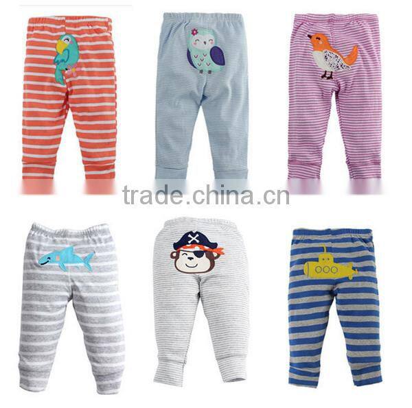 Best selling cotton cute embroirdery children kids baby pants