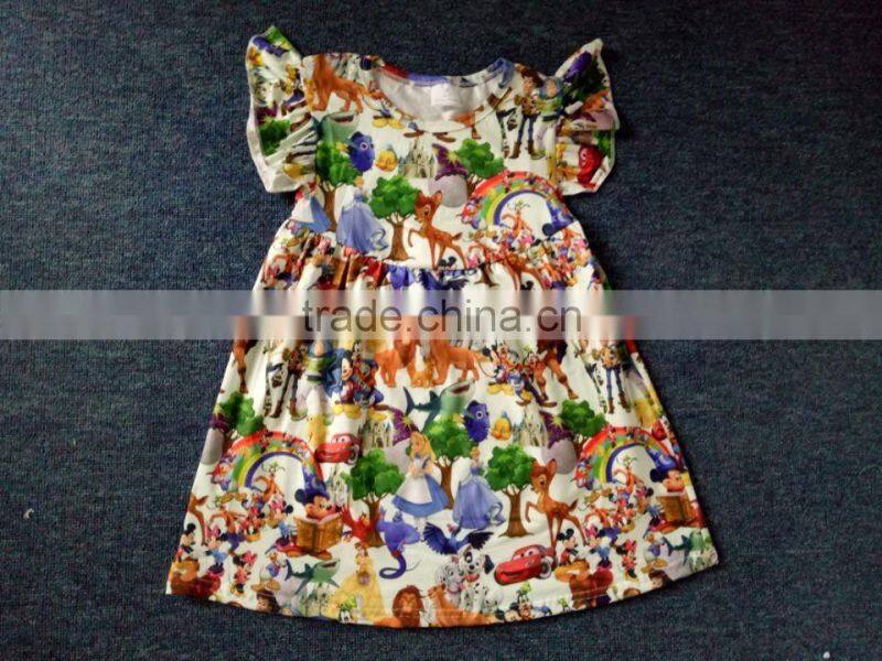 latest children castle printed dress in 2017 fashion girls stylish frocks remake
