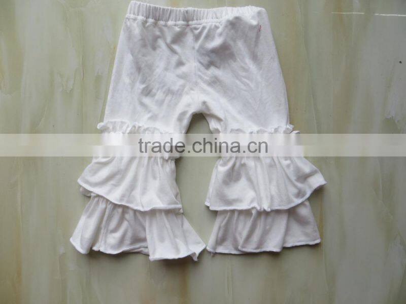 XF-097 Pretty icing ruffle child pants trouser soild color icing ruffle pants