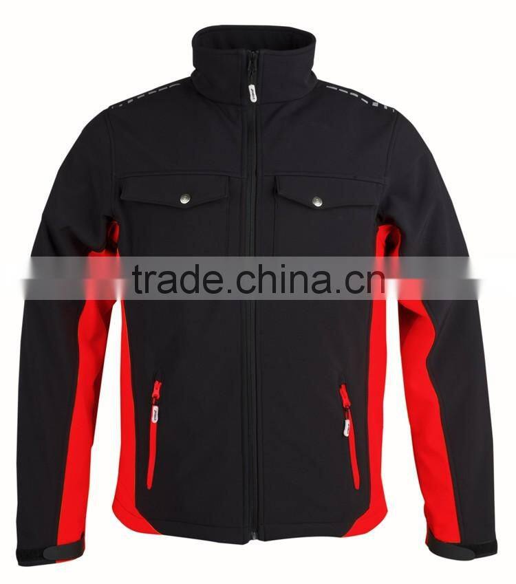 Wholesale 100% polyester twill jacket mens heat transfer softshell jacket