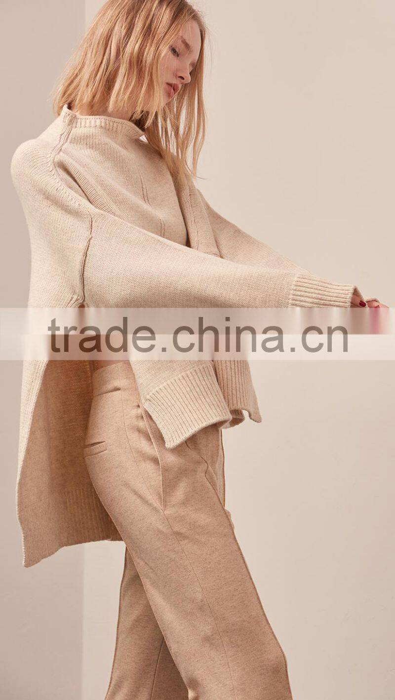 Hot Sale Cotton Wool Sweater Designs For Girl Knitted Pullover
