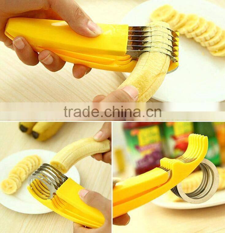 High quality Banana Slicer Cutter Chopper Cucumber Cutter 2016 Fruit Salad Kitchen Tool